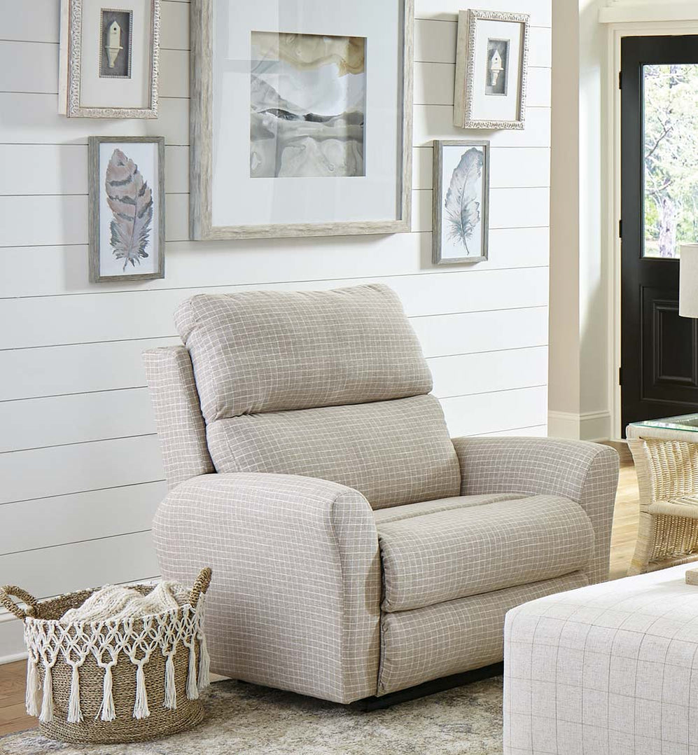 Catnapper - Justine Lay Flat Extra Wide Recliner in Burlap/Wheat - 388 ...