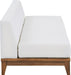 Meridian Furniture - Rio 103.5" Off White Off White Water Resistant Fabric Upholstered 3pc. Armless Chair - 389White-S104 - GreatFurnitureDeal