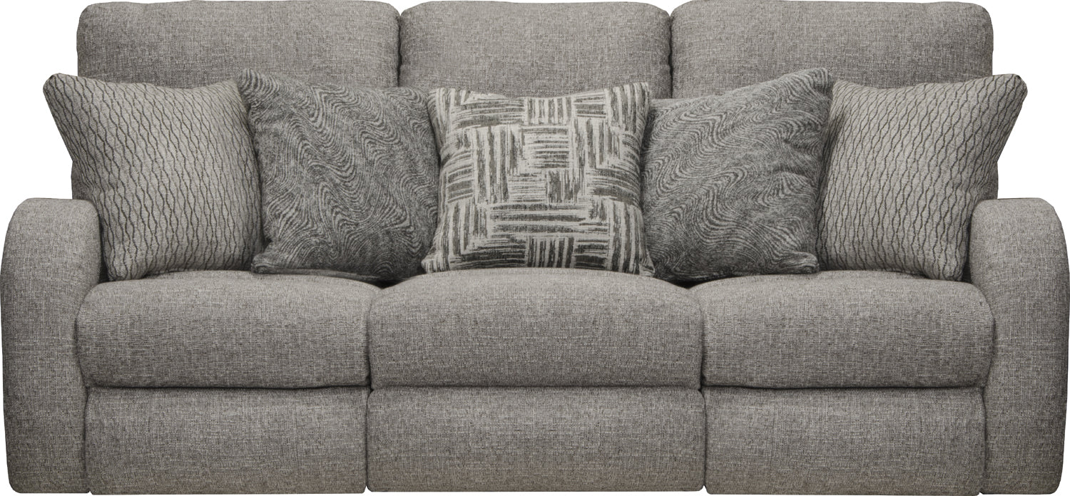 Catnapper - Liam Power Headrest Power Lay Flat Reclining Sofa in Concrete-Storm - 63901-STORM-MTO - GreatFurnitureDeal