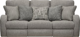 Catnapper - Liam Power Headrest Power Lay Flat Reclining Sofa in Concrete-Storm - 63901-STORM-MTO - GreatFurnitureDeal