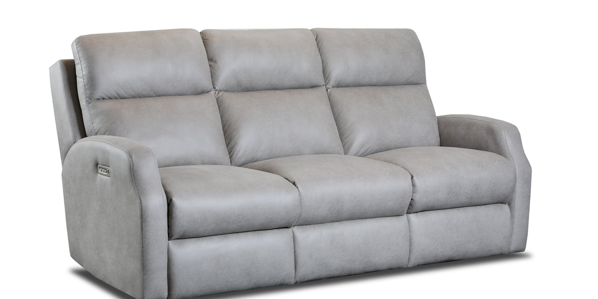 Southern Motion - 393 Kendall Triple Power Sofa in Grey - 393-64P