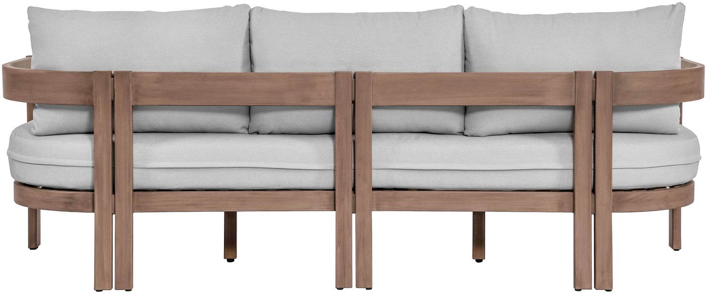 Meridian Furniture - Newport 86.75" Grey Water Resistant Fabric Upholstered Outdoor Patio Sofa - 396Grey-S - GreatFurnitureDeal