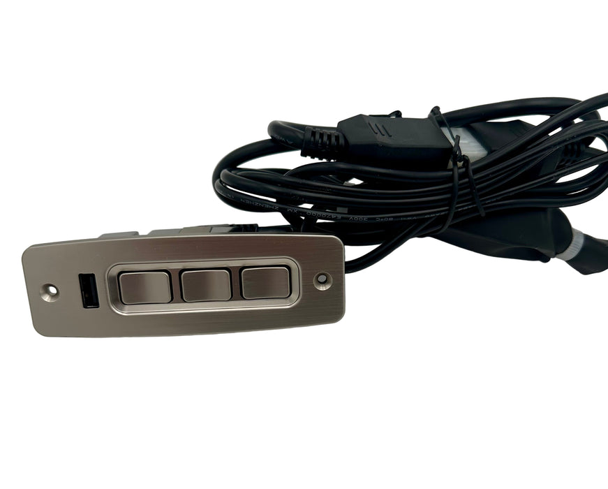 Parker Living - Flexsteel - Power Headrest, Recline, and Lumbar Replacement Button Control with USB - CTR UR3 22 BA - GreatFurnitureDeal