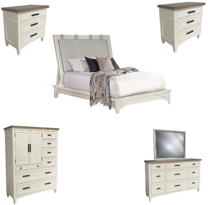 Parker House - Americana Modern 6 Piece Queen Platform Bedroom Set in Cotton - BAME#1150-3-51303-COT-6SET - GreatFurnitureDeal