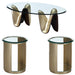 AICO Furniture - Houston 3 Pc Occasional Table Set - Brushed Gold - 9095201-222-816 - GreatFurnitureDeal