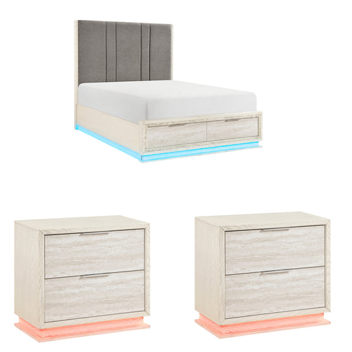 Homelegance - Noctis 3 Piece California King Platform Bedroom Set with Footboard Storage - 2391-1CK*3 - GreatFurnitureDeal