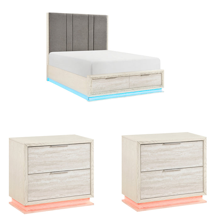 Homelegance - Noctis 3 Piece California King Platform Bedroom Set with Footboard Storage - 2391-1CK*3 - GreatFurnitureDeal