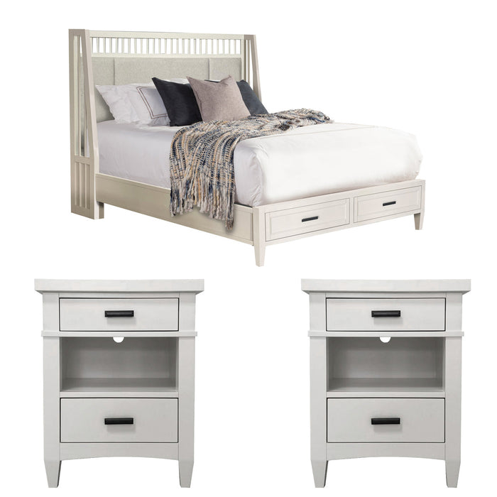 Parker House - Americana Modern 3 Piece King Shelter Bedroom Set in Cotton - BAME#1266-3-52232-COT-3SET - GreatFurnitureDeal