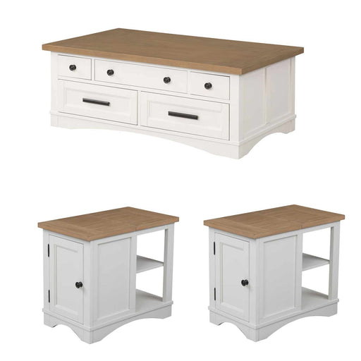 Parker House - Americana Modern 3 Piece Occasional Set in Cotton - AME#05#6-COT - GreatFurnitureDeal