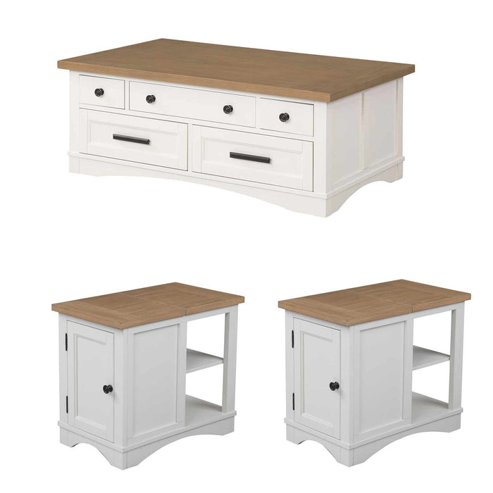 Parker House - Americana Modern 3 Piece Occasional Set in Cotton - AME#05#6-COT - GreatFurnitureDeal