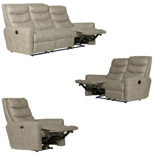 Catnapper - Gill 3 Piece Power Reclining Sofa Set in Putty - 62641-42-62640-4-PUTTY - GreatFurnitureDeal