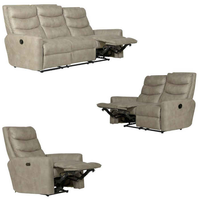 Catnapper - Gill 3 Piece Power Reclining Sofa Set in Putty - 62641-42-62640-4-PUTTY - GreatFurnitureDeal