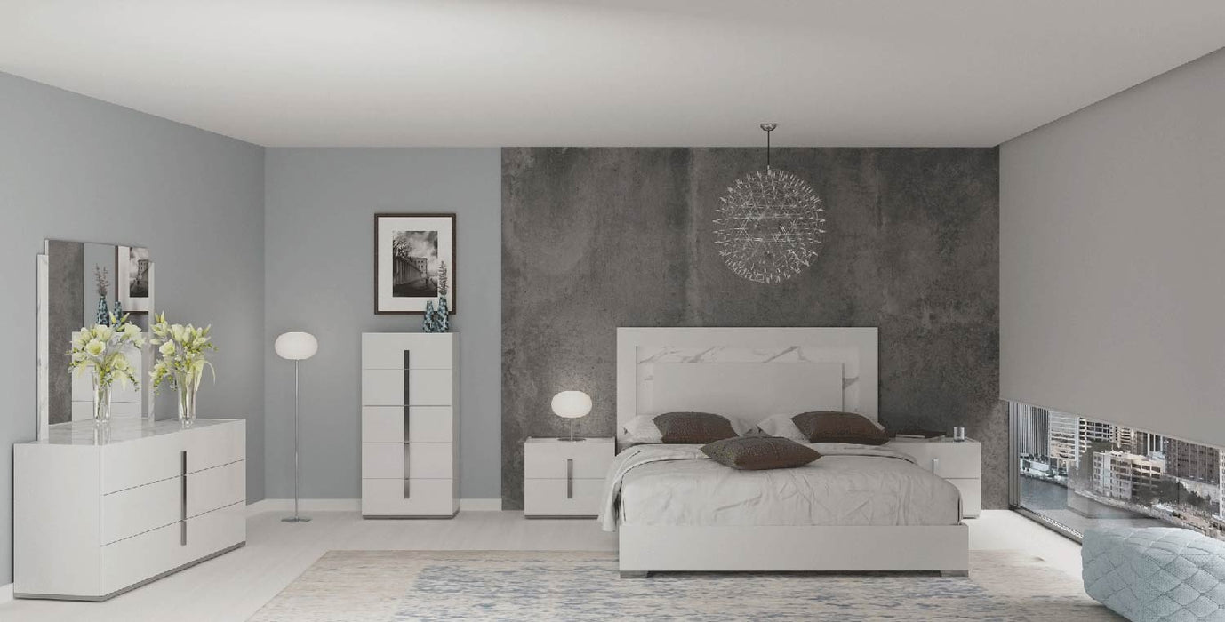 ESF Furniture - Carrara Nightstand White - Carrara-NS-WHT