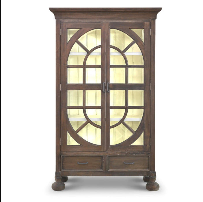 Bramble - Lambeth Glass Cabinet w/ 8 LED - BR-66356 - GreatFurnitureDeal