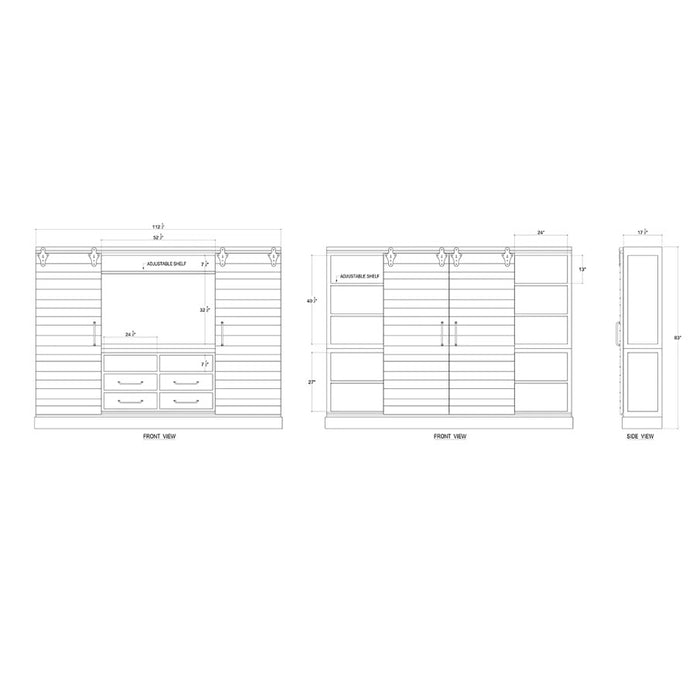 Bramble - Sonoma Entertainment Cabinet w/ 2 LED - BR-66569