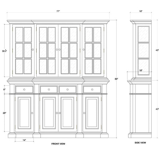 Bramble - Genoa Hutch w/ 9 LED - BR-65133 - GreatFurnitureDeal