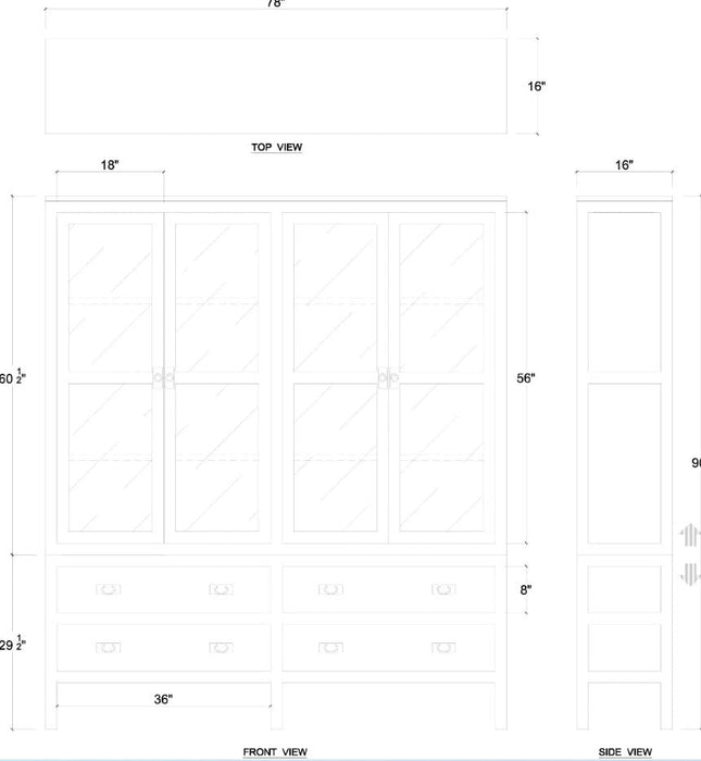 Bramble - Kagu 4 Door Cabinet - BR-27859 - GreatFurnitureDeal
