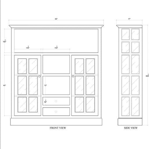 Bramble - Cape Cod Kitchen Cupboard w/ Drawers w/ 9 LED - BR-61627 - GreatFurnitureDeal