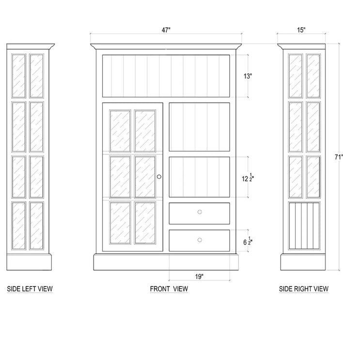 Bramble - Cape Cod Kitchen Single Door Cupboard w/ 6 LED - BR-61822