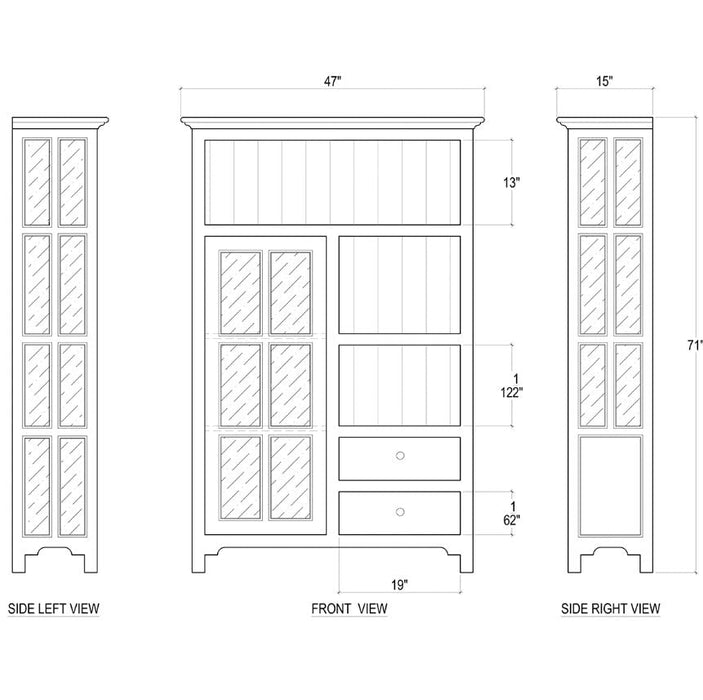 Bramble - Aries Kitchen Single Door Cupboard w/ 6 LED - BR-63646 - GreatFurnitureDeal