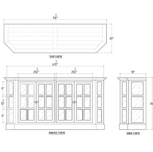 Bramble - Cape Cod Media Console w/ 4 LED - BR-65927 - GreatFurnitureDeal