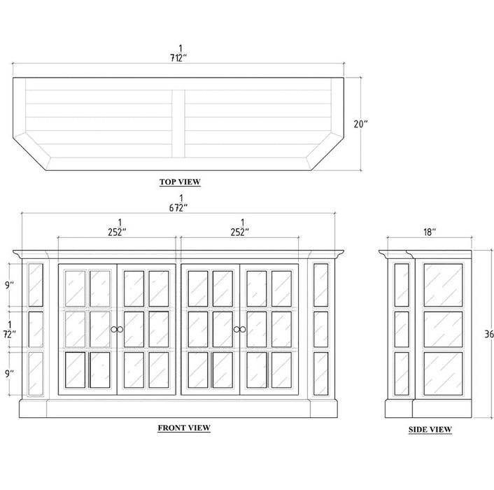 Bramble - Cape Cod Media Console w/ 4 LED - BR-65927 - GreatFurnitureDeal