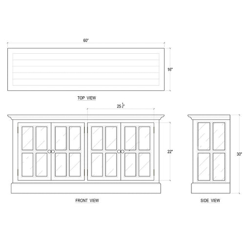 Bramble - Cape Cod Console w/ 4 LED - BR-65926 - GreatFurnitureDeal