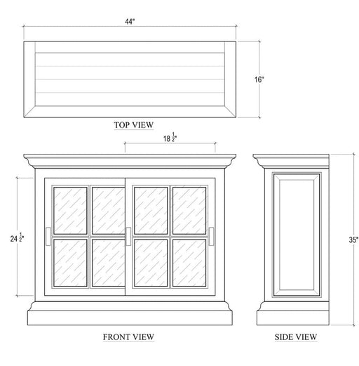 Bramble - English Short Bookcase w/ 2 LED - BR-64448 - GreatFurnitureDeal