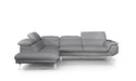 VIG Furniture - Divani Casa Seth - Modern Dark Grey Leather Left Facing Sectional Sofa - VGBNS-9220-DKGRY-LAF - GreatFurnitureDeal