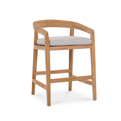 Bramble - Raleigh Counter Stool w/ Seat Cushion - Outdoor Teak - 40117T3U05QDF--- - GreatFurnitureDeal
