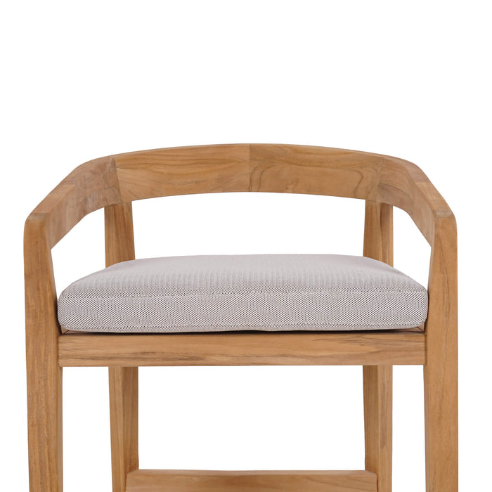 Bramble - Raleigh Counter Stool w/ Seat Cushion - Outdoor Teak - 40117T3U05QDF--- - GreatFurnitureDeal