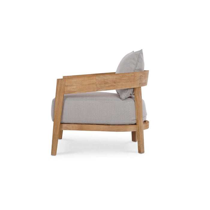 Raleigh Teak Single Seater w/ Seat & Back Cushions - Outdoor Teak - 40117T3U05QDF--- (Set of 2) - GreatFurnitureDeal