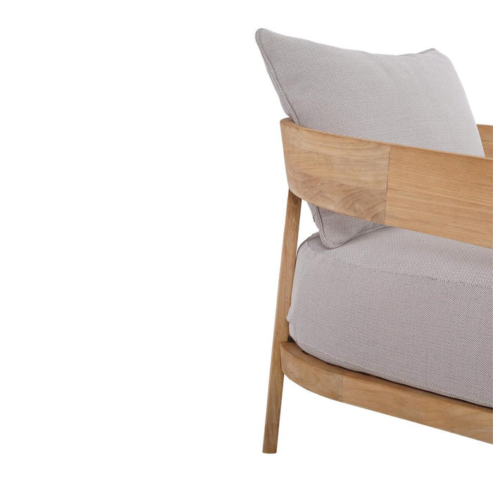 Raleigh Teak Single Seater w/ Seat & Back Cushions - Outdoor Teak - 40117T3U05QDF--- (Set of 2) - GreatFurnitureDeal