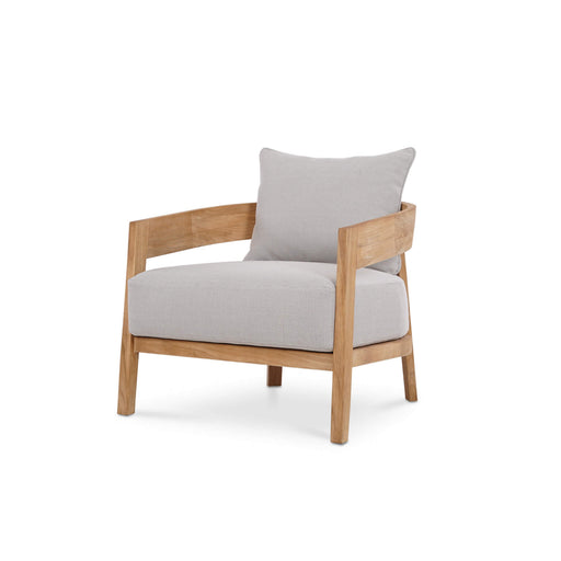 Bramble - Raleigh Teak Single Seater w/ Seat & Back Cushions - Outdoor Teak - 40197T3U05QDF--- - GreatFurnitureDeal