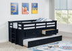 Coaster Furniture - Carlsbad Wood Twin Captains Bed With Trundle Navy Blue - 401980T - GreatFurnitureDeal