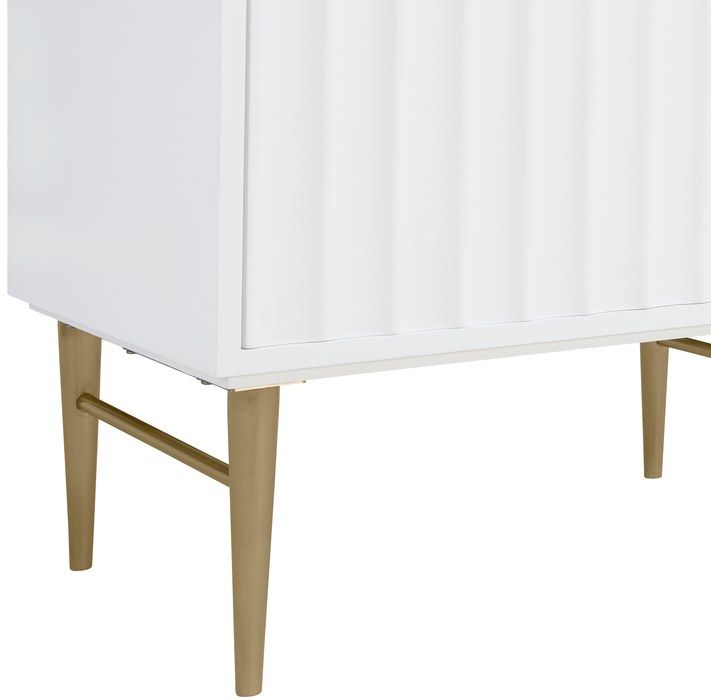 Meridian Furniture - Modernist 30" White Engineered Stone Top And Solid Wood Base Bathroom Vanity - 401White-30 - GreatFurnitureDeal