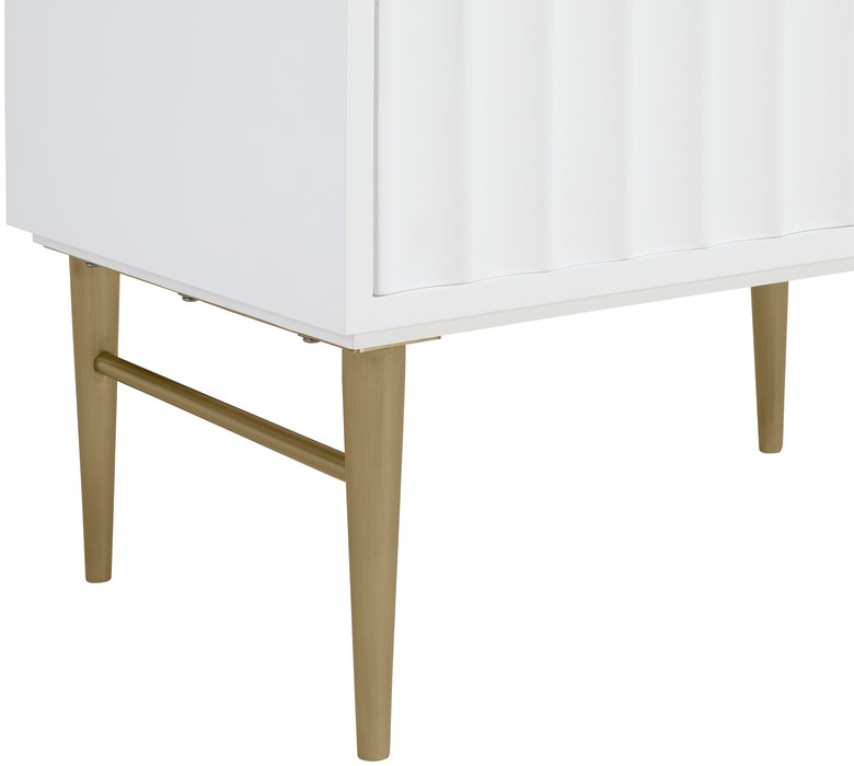 Meridian Furniture - Modernist 30" White Engineered Stone Top And Solid Wood Base Bathroom Vanity - 401White-30 - GreatFurnitureDeal
