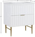 Meridian Furniture - Modernist 30" White Engineered Stone Top And Solid Wood Base Bathroom Vanity - 401White-30 - GreatFurnitureDeal