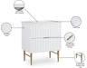 Meridian Furniture - Modernist 30" White Engineered Stone Top And Solid Wood Base Bathroom Vanity - 401White-30 - GreatFurnitureDeal