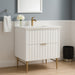 Meridian Furniture - Modernist 30" White Engineered Stone Top And Solid Wood Base Bathroom Vanity - 401White-30 - GreatFurnitureDeal