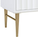Meridian Furniture - Modernist 48" White Engineered Stone Top And Solid Wood Base Bathroom Vanity - 401White-48 - GreatFurnitureDeal