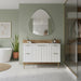 Meridian Furniture - Modernist 48" White Engineered Stone Top And Solid Wood Base Bathroom Vanity - 401White-48 - GreatFurnitureDeal