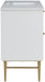 Meridian Furniture - Modernist 48" White Engineered Stone Top And Solid Wood Base Bathroom Vanity - 401White-48 - GreatFurnitureDeal