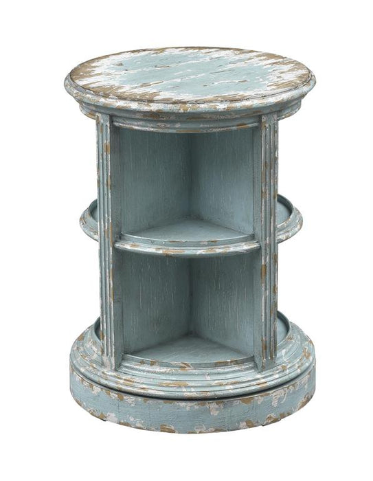 Coast To Coast - Display Pedestal in Aged Blue & Tan - 40209