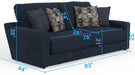 Jackson Furniture - Milo Sofa in Jeans - 4046-03-JEANS - GreatFurnitureDeal