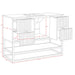 Meridian Furniture - Monad 48" White Genuine Marble Top, Steel And Glass Base Bathroom Vanity - 404White-48 - GreatFurnitureDeal