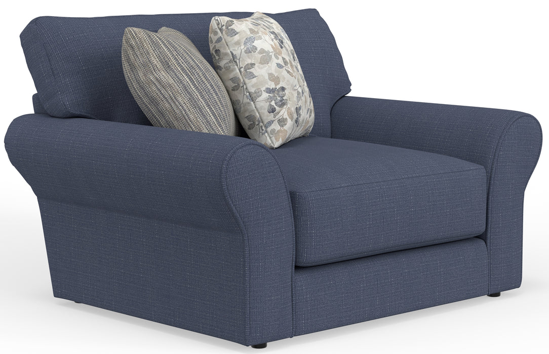 Jackson Furniture - Cape May Chair 1/2 with Cocktail Ottoman in Denim - 4052-01-12-DENIM - GreatFurnitureDeal