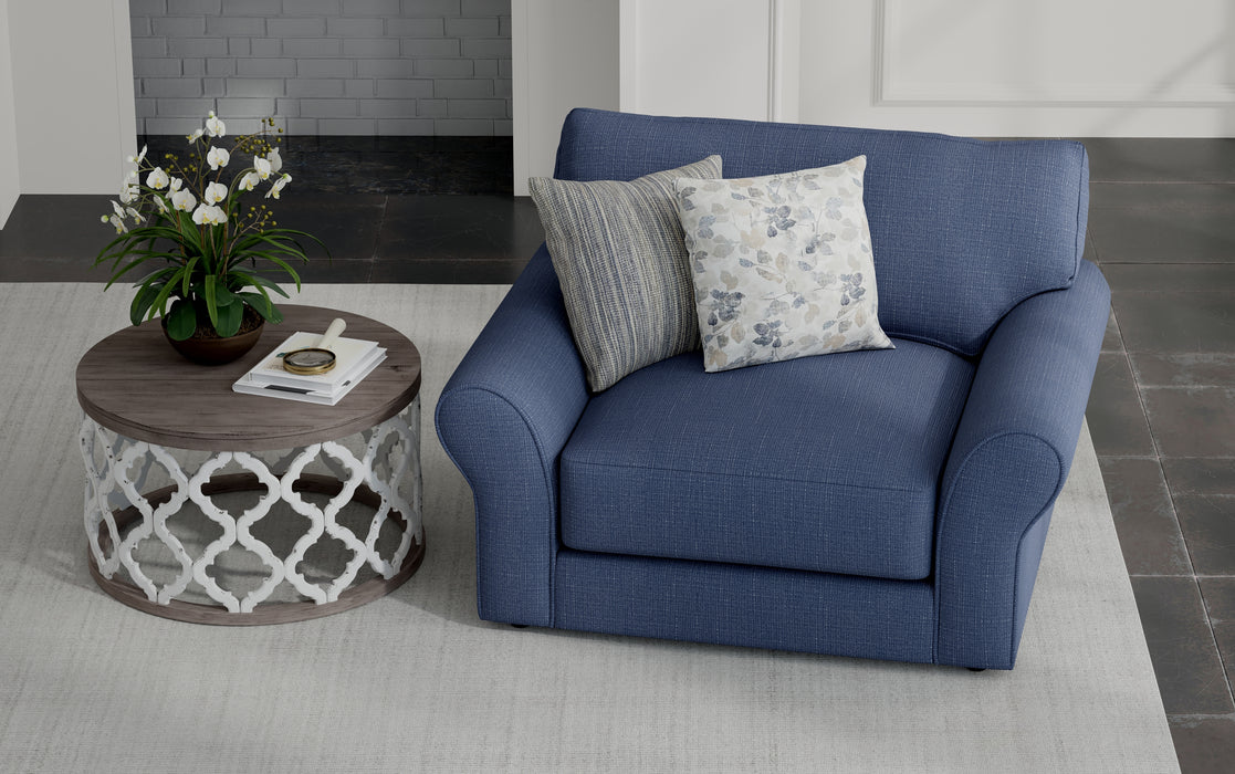 Jackson Furniture - Cape May Chair 1/2 with Cocktail Ottoman in Denim - 4052-01-12-DENIM - GreatFurnitureDeal