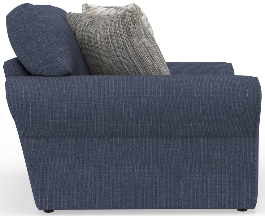 Jackson Furniture - Cape May Chair 1/2 with Cocktail Ottoman in Denim - 4052-01-12-DENIM - GreatFurnitureDeal