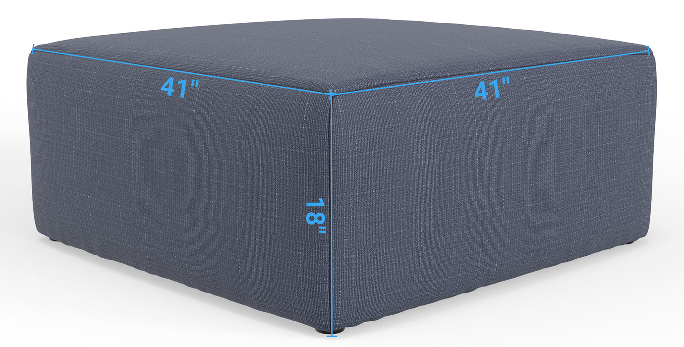 Jackson Furniture - Cape May Cocktail Ottoman in Denim - 4052-12-DENIM - GreatFurnitureDeal